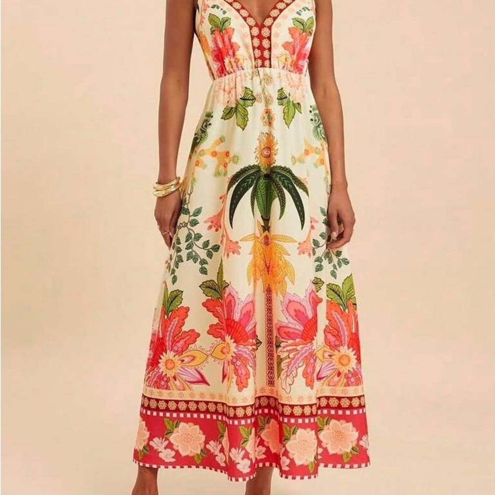 Floral Maxi Dress with Vibrant Colors